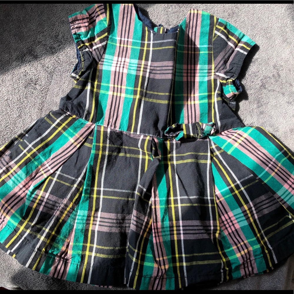 Joe Fresh green plaid cotton dress.